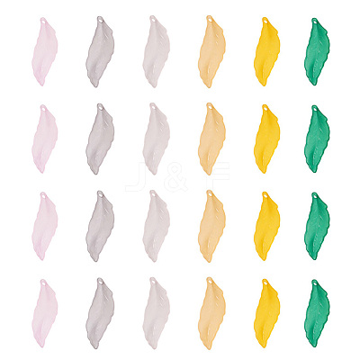 100pcs 5 colors Transparent Acrylic Pendants MACR-TA0001-81-1