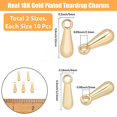 20Pcs 2 Styles Brass Charms KK-BBC0022-49-1