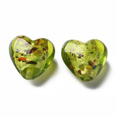 Handmade Lampwork Silver Foil Glass Beads FOIL-T005-01A-1
