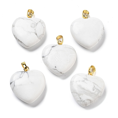 Natural Howlite Pendants G-G956-B28-G-1