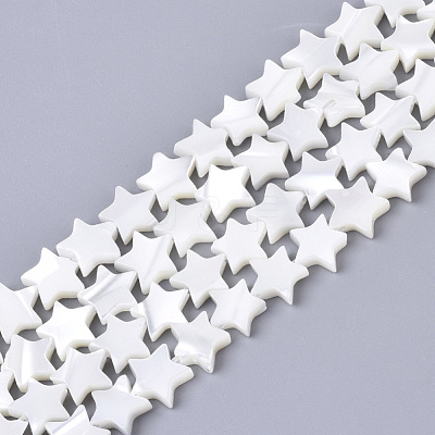 Natural Trochid Shell/Trochus Shell Bead Strands SSHEL-N034-68B-1