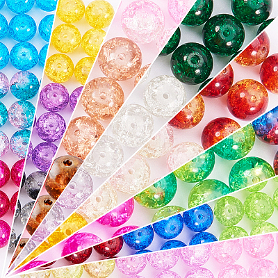 Spray Painted Crackle Glass Beads CCG-PH0002-01-10mm-1