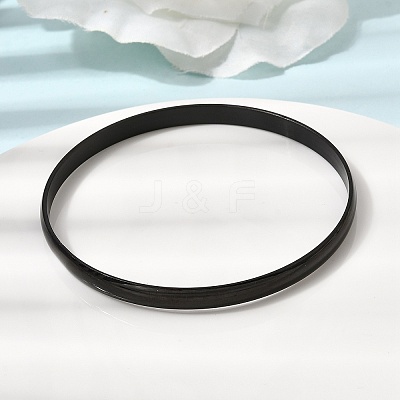 304 Stainless Steel Plain Bangles for Women Men BJEW-Z167-01M-02-1