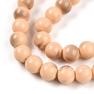 Baking Paint Glass Beads X1-DGLA-N013-10mm-07-1