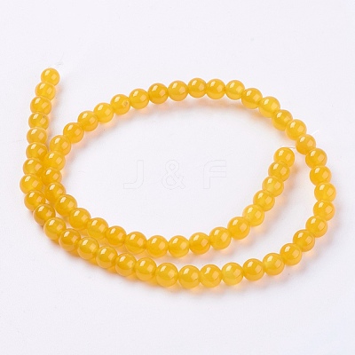 Natural Agate Beads Strands G-G583-6mm-04-1