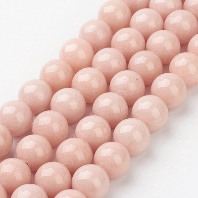 Natural Mashan Jade Round Beads Strands X-G-D263-10mm-XS22-1