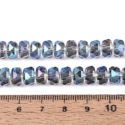 Electroplate Transparent Glass Beads Strands EGLA-N022-04A-D06-1