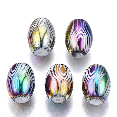 Electroplate Glass Beads EGLA-S197-23A-06-1