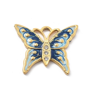 304 Stainless Steel Rhinestone Pendants LS-STAS-D300-01G-11-1