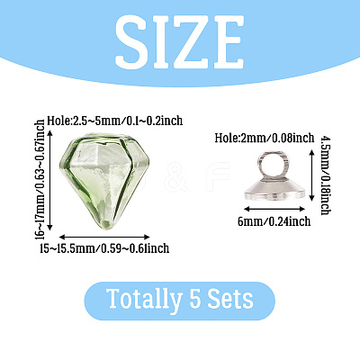 DIY Diamond Glass Bottles Pendants Making Kits DIY-TA0012-40F-1