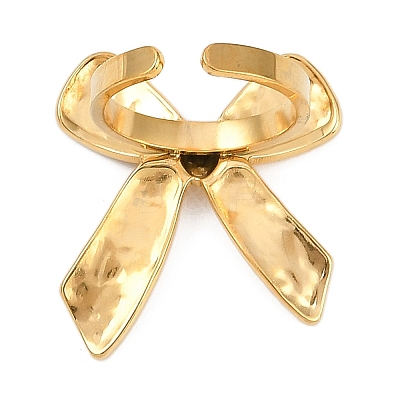 304 Stainless Steel Open Cuff Rings for Women RJEW-A049-01H-G-1