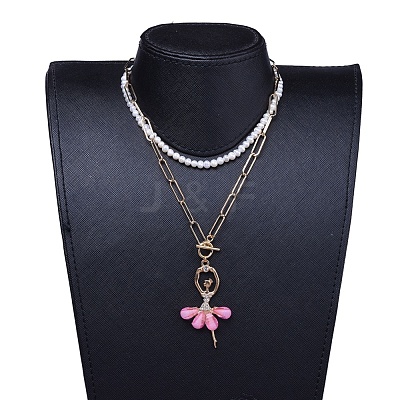 Pendant & Beaded Necklaces Sets NJEW-JN02783-1