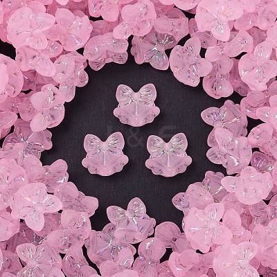 Frosted Transparent Acrylic Beads X1-OACR-P029-18B-01-1