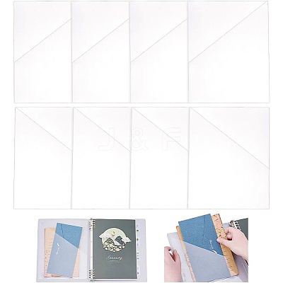 8Pcs 2 Styles Transparent PVC Plastic Self-Adhesive Bags ABAG-BC0001-36-1