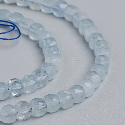 Natural Aquamarine Beads Strands G-E560-A03-4mm-1