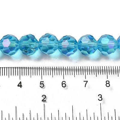 Electroplate Transparent Glass Beads Strands EGLA-A035-T10mm-L08-1
