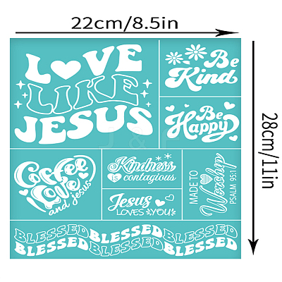 Self-Adhesive Silk Screen Printing Stencil X1-DIY-WH0338-351-1