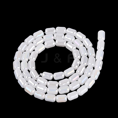 Electroplate Imitation Jade Glass Beads Strands EGLA-Q132-03A-B01-1