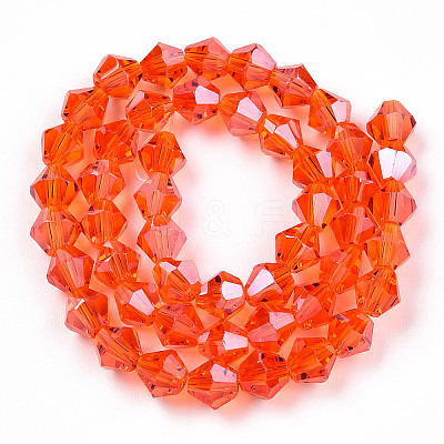 Electroplate Glass Beads Strands EGLA-Q118-6mm-A02-1