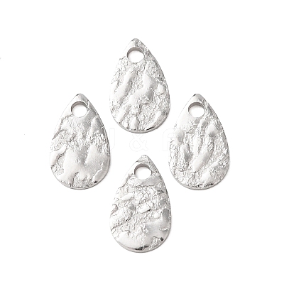 Hammered 304 Stainless Steel Pendants X-STAS-G385-03P-1
