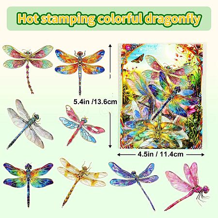 30Pcs Dragonfly PET Stickers PW-WGF36A3-01-1