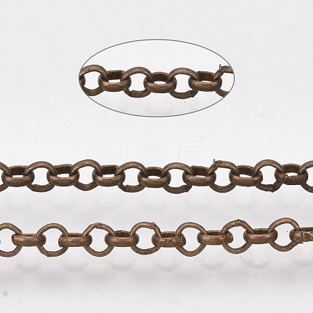 Soldered Brass Coated Iron Rolo Chains CH-S125-08B-R-1