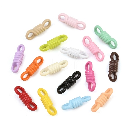 Spray Paint Alloy Connector Charms AL-CBA9266-02-1