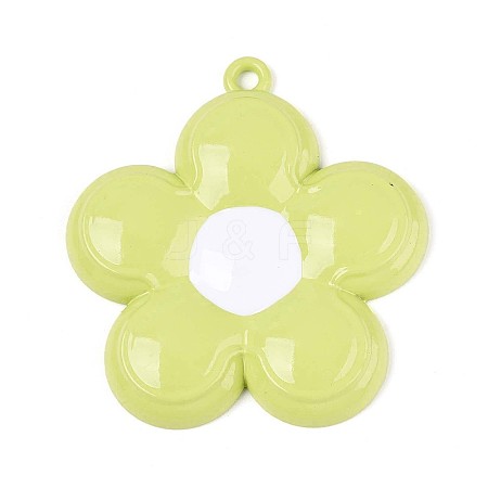 Spray Painted Alloy and Enamel Big Pendants PALLOY-T092-80D-1