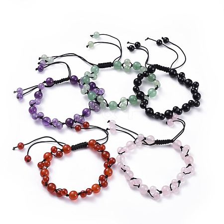 Adjustable Nylon Cord Braided Bead Bracelets BJEW-JB04520-1