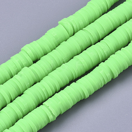 Handmade Polymer Clay Beads Strands X-CLAY-R089-6mm-081-1