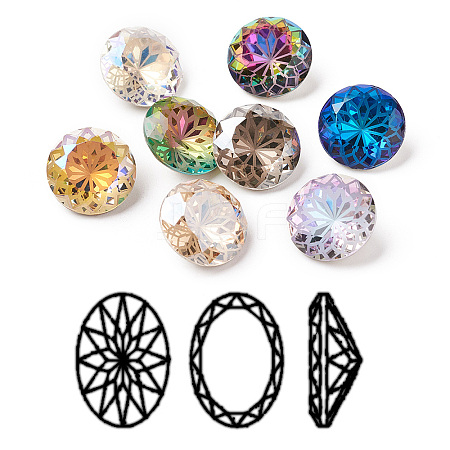 K9 Glass Rhinestone Pointed Back Cabochons RGLA-P030-06A-M01-1