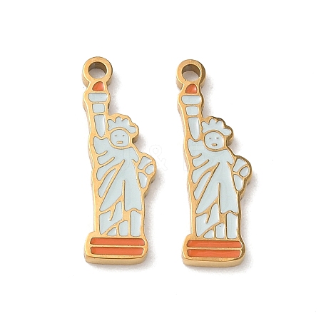 Independence Day 304 Stainless Steel Enamel Pendants SA-CBA7876-08G-1