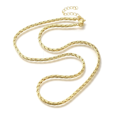 Rack Plating Brass Wheat Chain Necklaces MAK-L042-07G-1