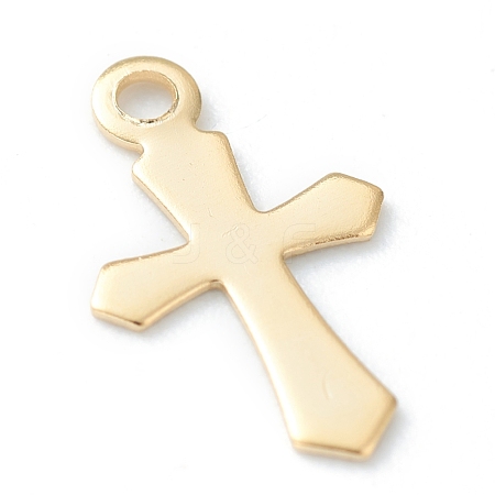 304 Stainless Steel Tiny Cross Charms STAS-H149-05G-1