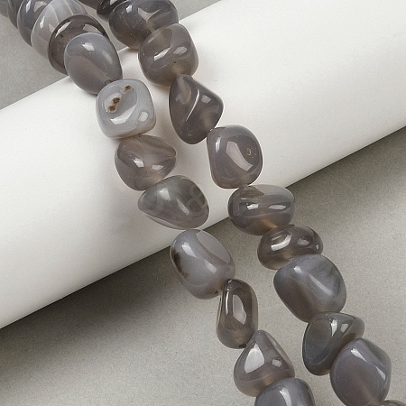 Natural Grey Agate Beads Strands G-L630-F01-01J-1