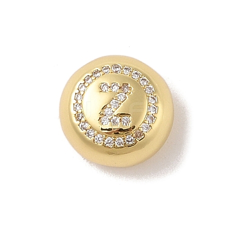 Rack Plating Brass & Clear Cubic Zirconia Pendants KK-Z047-07G-Z-RS-1