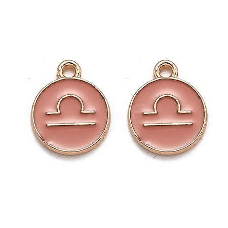 Alloy Enamel Pendants ENAM-S124-01B-11K-1