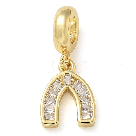Rack Plating Brass Cubic Zirconia Pendants X-KK-K392-12G-1