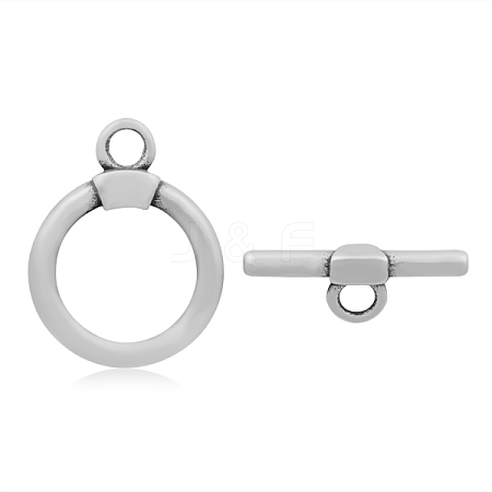 Ring 316 Stainless Steel Toggle Clasps STAS-M261-15-1