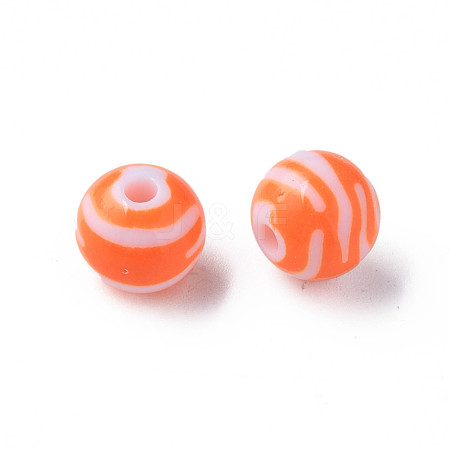 Opaque Striped Acrylic Beads MACR-S373-27A-04-1