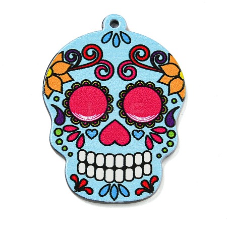 Halloween Theme Printed Acrylic Pendants SACR-F013-02B-1