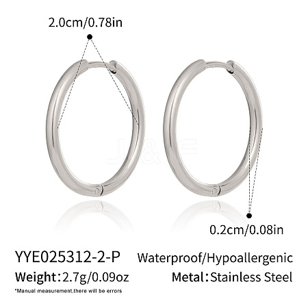 304 Stainless Steel Huggie Hoop Earrings for Women GR9460-1-1