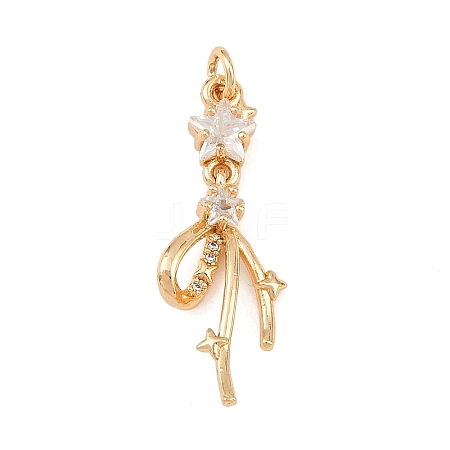 Brass Micro Pave Cubic Zirconia Pendants KK-K407-50G-1