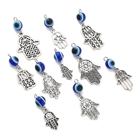 Evil Eyes Resin & Alloy Pendant PALLOY-YW029-1