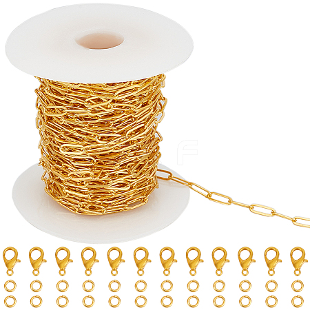 BAGDIY Brass Paperclip Chains Bracelet Necklace Making Kit DIY-SC0025-25-1