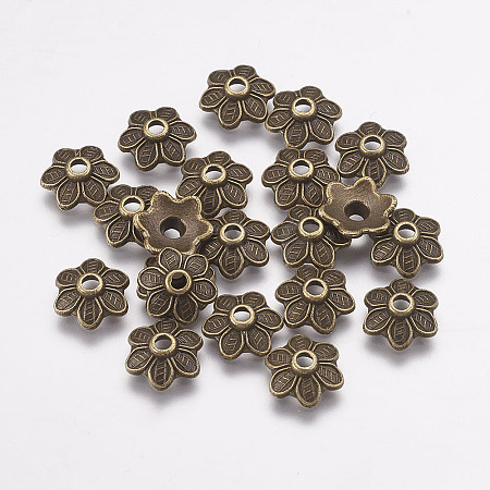 Tibetan Style Caps TIBEB-EA494Y-AB-LF-1