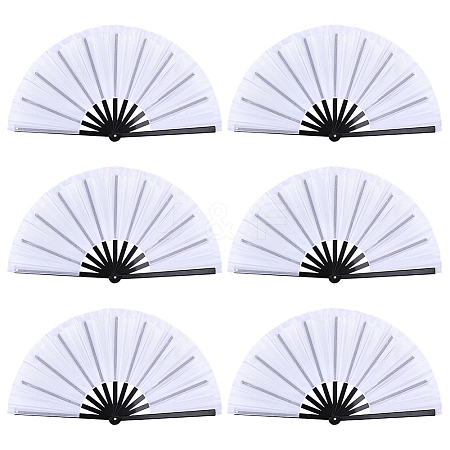 Oxford Cloth & Plastic Folding Fan AJEW-WH0696-500A-1