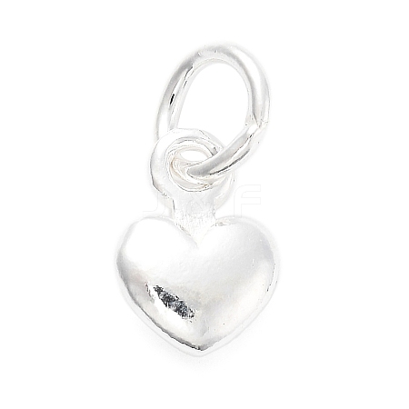 925 Sterling Silver 3D Heart Charms STER-S009-11A-S-1