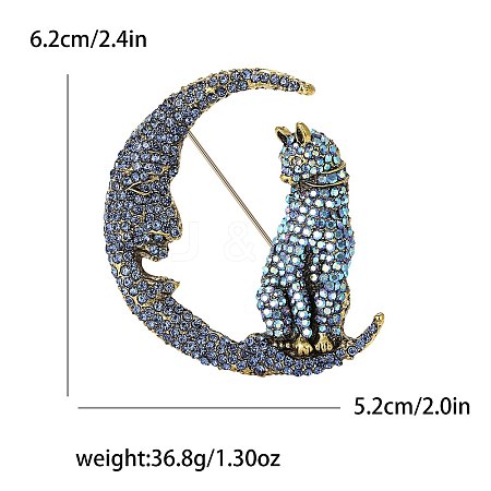 Alloy and Glass Rhinestone Brooch PW-WG8947A-01-1
