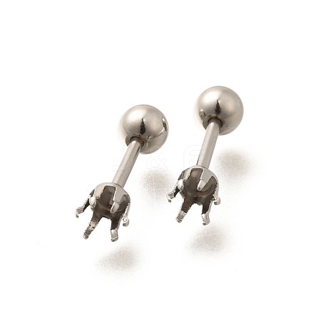 304 Stainless Steel Stud Earring Findings STAS-F311-18P-02C-1